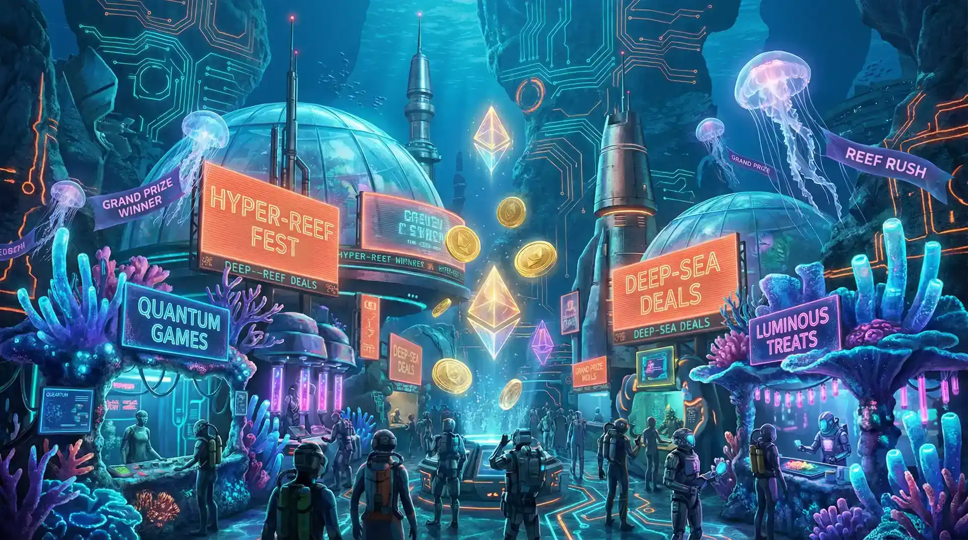 非凡娱乐 首充狂欢夜海底珊瑚广告牌