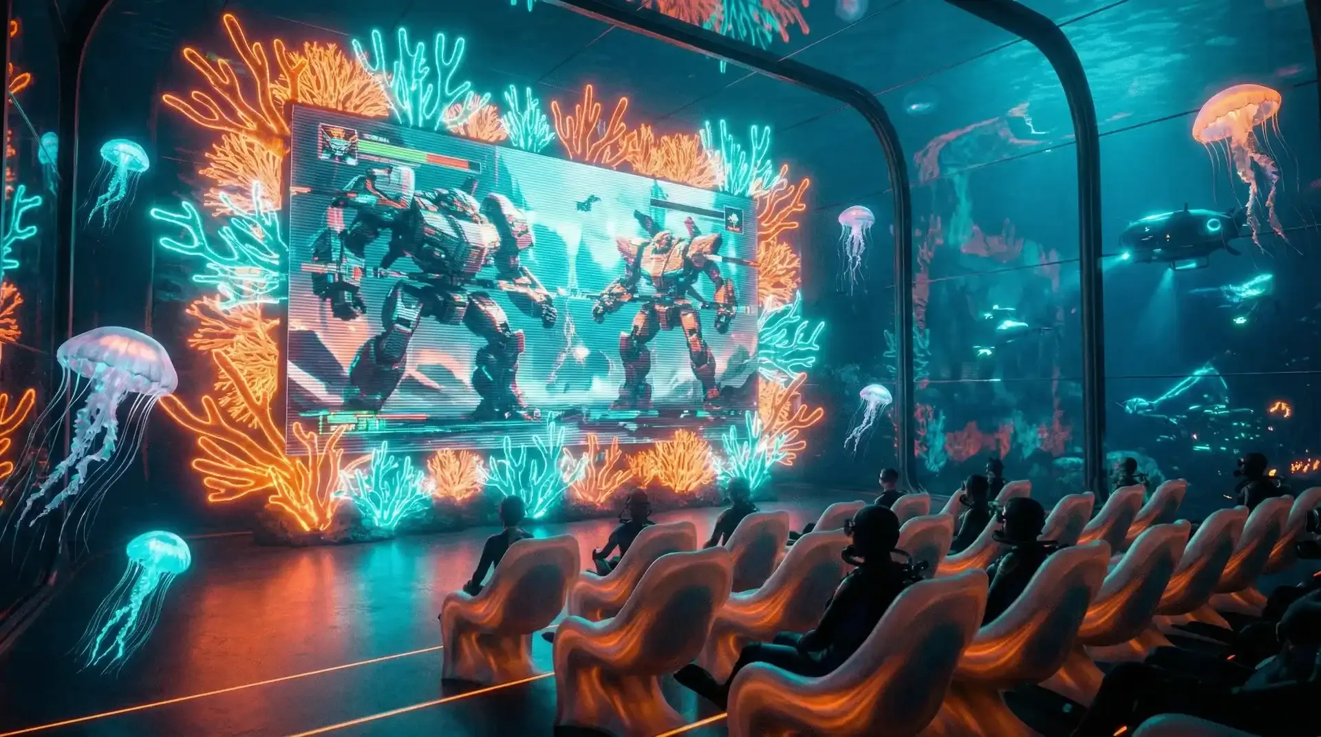 非凡娱乐 海底珊瑚影院全息投影屏幕